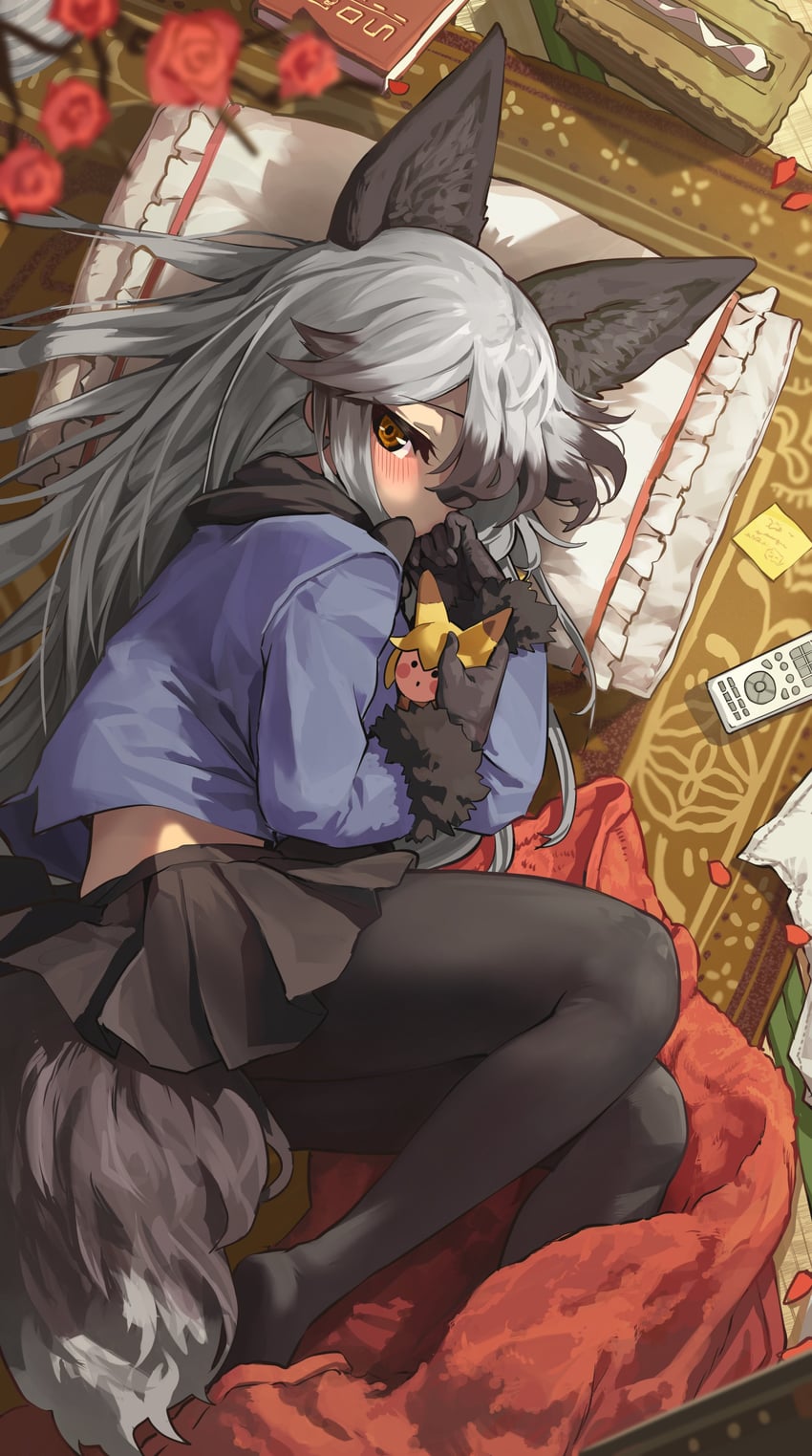 silver fox and ezo red fox (kemono friends) drawn by melaton
