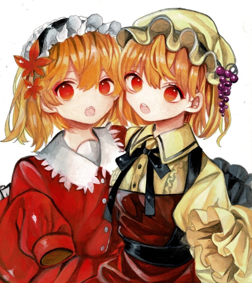 aki minoriko and aki shizuha (touhou) drawn by monji_(monzi328)
