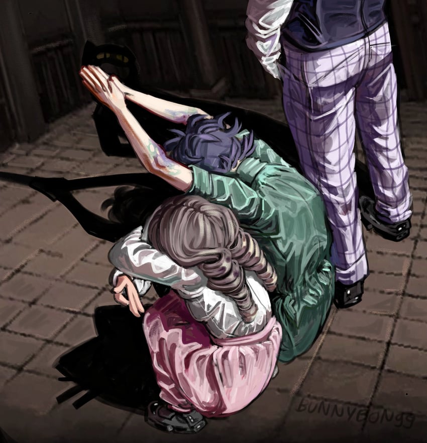 marina, levi, daan, and pocketcat (fear & hunger and 1 more) drawn by bon99bunny