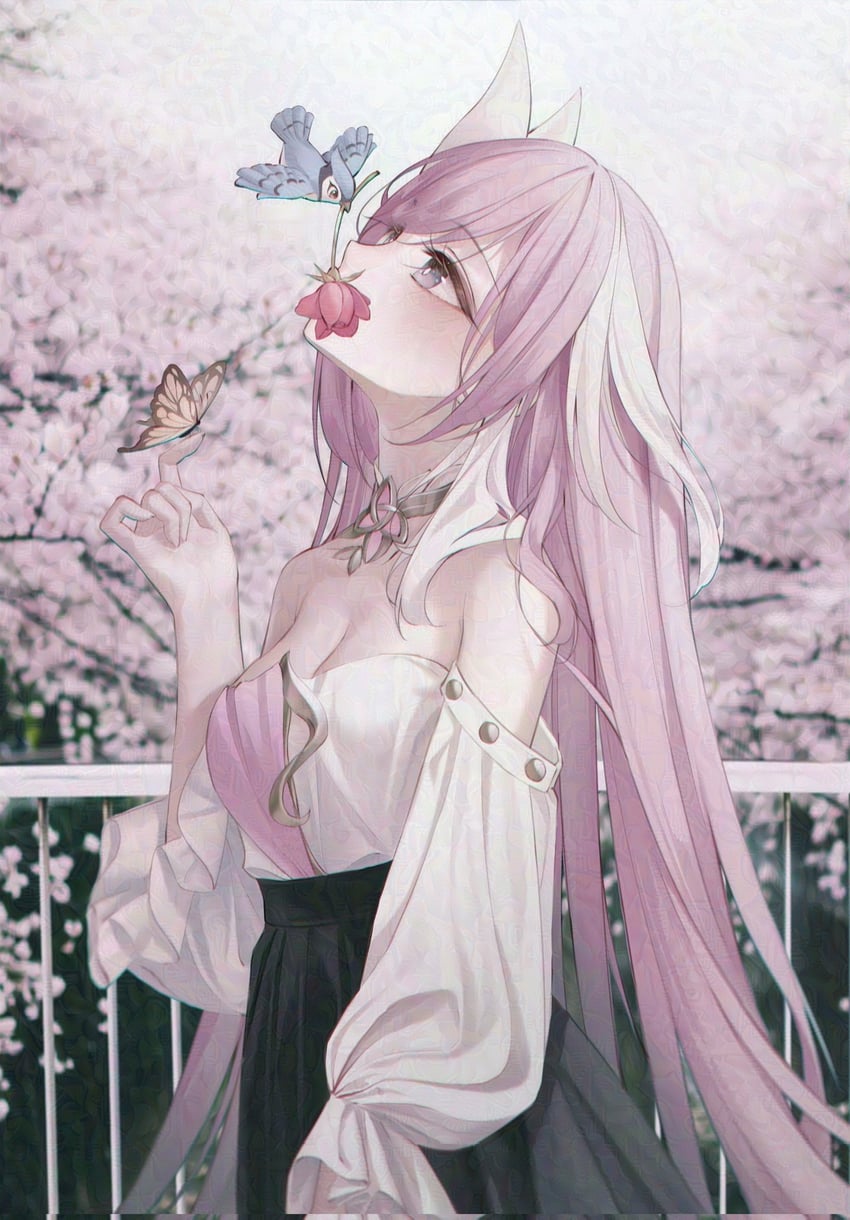 elysia (honkai and 1 more) drawn by amaroku_neko