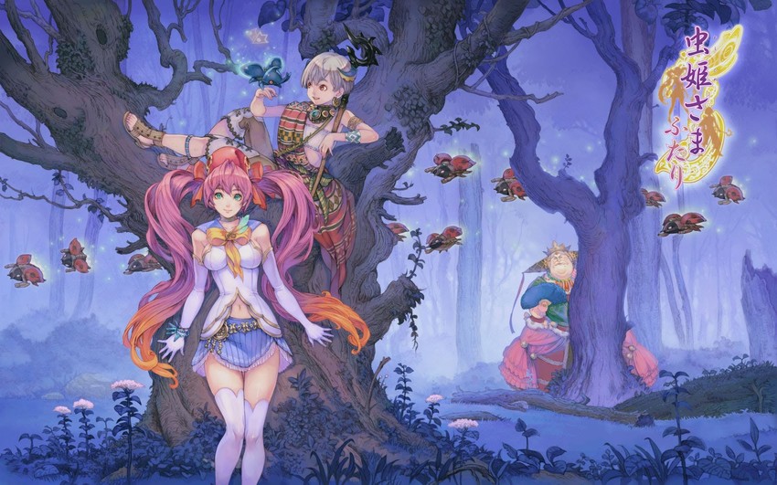reco, palm, and larsa (mushihime-sama and 1 more) drawn by haccan