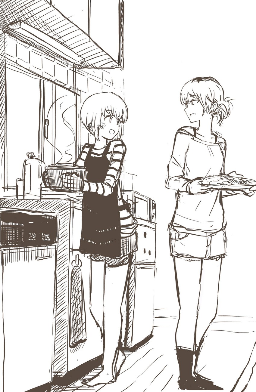 yoshida masaki and tanaka mako (watashi ga motenai no wa dou kangaetemo omaera ga warui!) drawn by harasunosioyaki