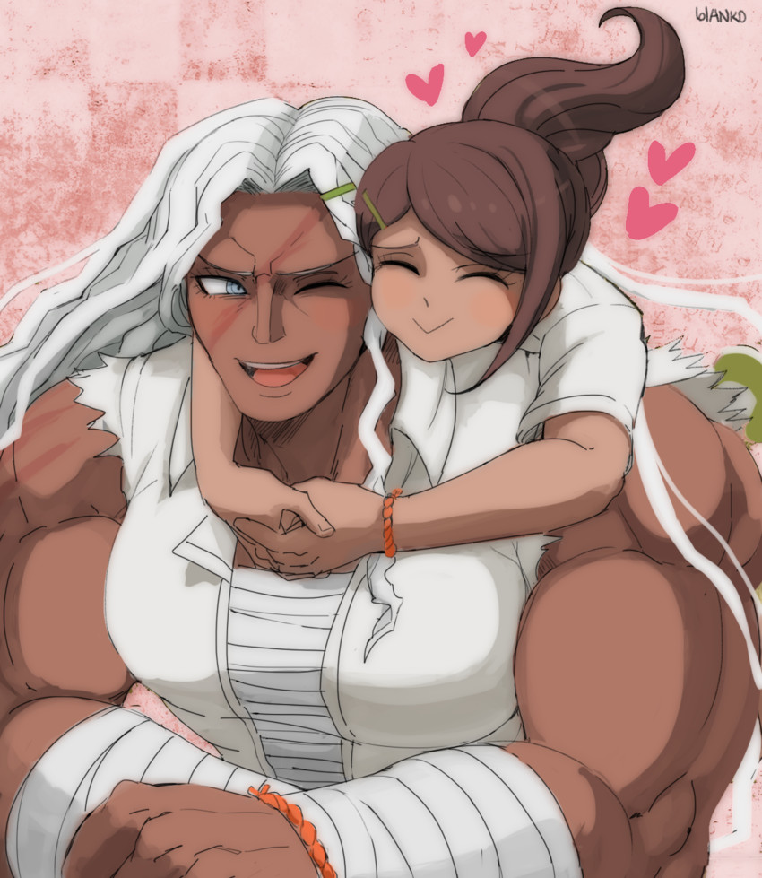 asahina aoi and ogami sakura (danganronpa and 1 more) drawn by blanko!