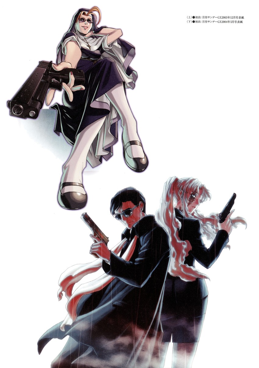 balalaika, eda, and mr. chang (black lagoon) drawn by hiroe_rei