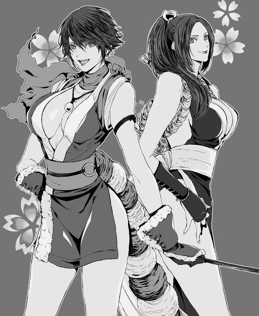 shiranui mai (the king of fighters and 2 more) drawn by osakana_e