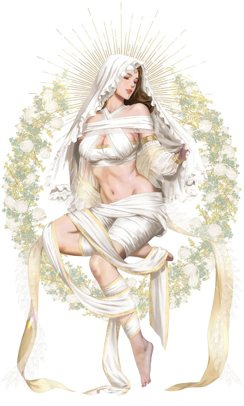 queen of sunlight gwynevere (dark souls and 1 more) drawn by jdori