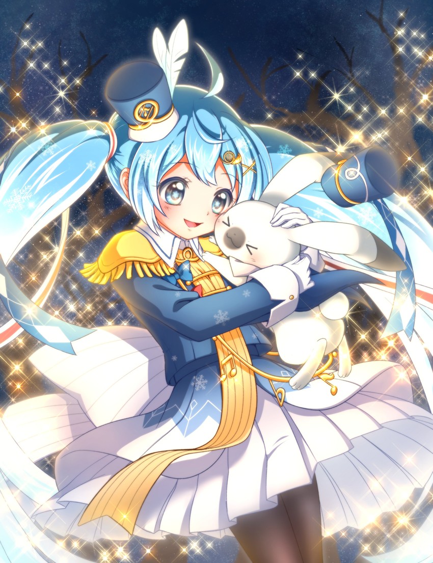 hatsune miku, yuki miku, and rabbit yukine (vocaloid) drawn by miesa