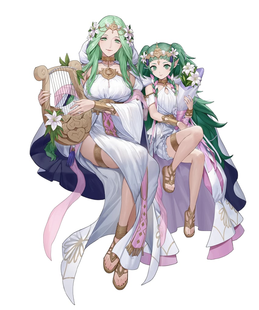 rhea and sothis (fire emblem and 2 more) drawn by ekao
