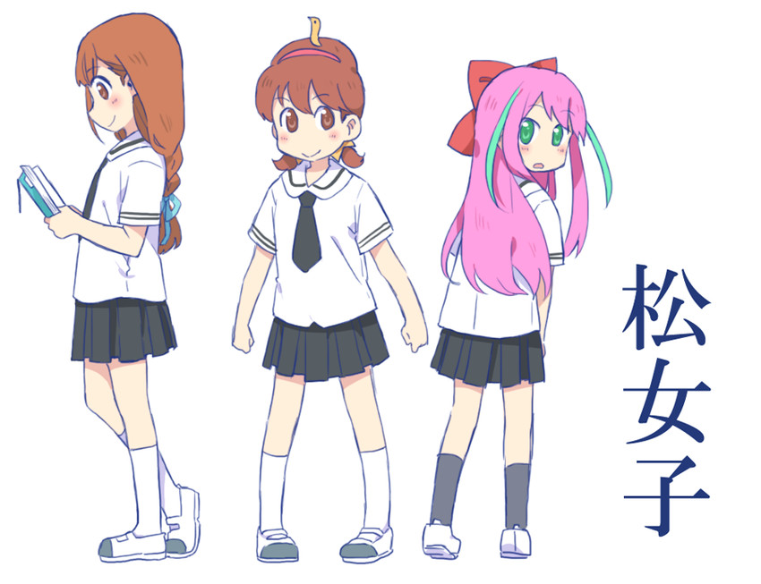 yowai totoko, hashimoto nyaa, and jyushimatsu's girlfriend (osomatsu and 2 more) drawn by yuusuke-kun