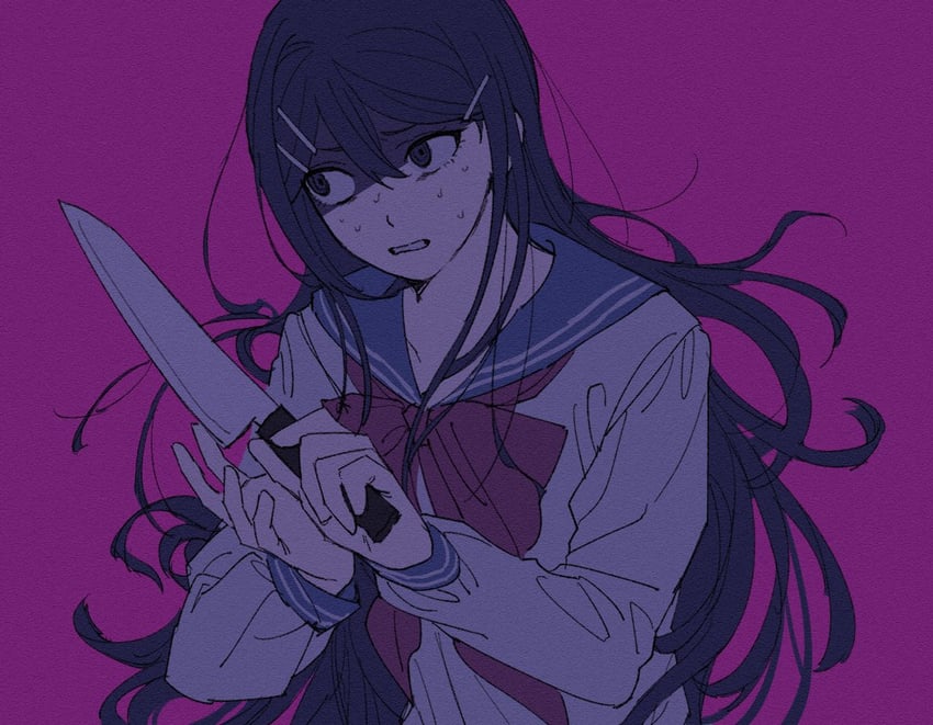maizono sayaka (danganronpa and 1 more) drawn by bibi_(p_pp8888)
