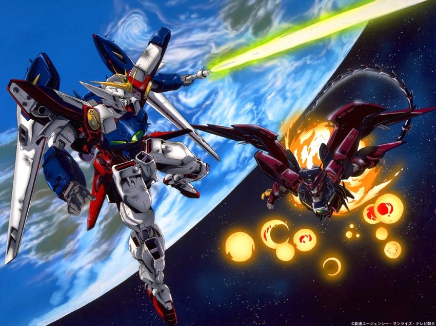 wing gundam zero and gundam epyon (gundam and 1 more)
