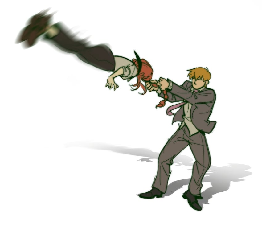 makima and reigen arataka (chainsaw man and 1 more) drawn by panicfast