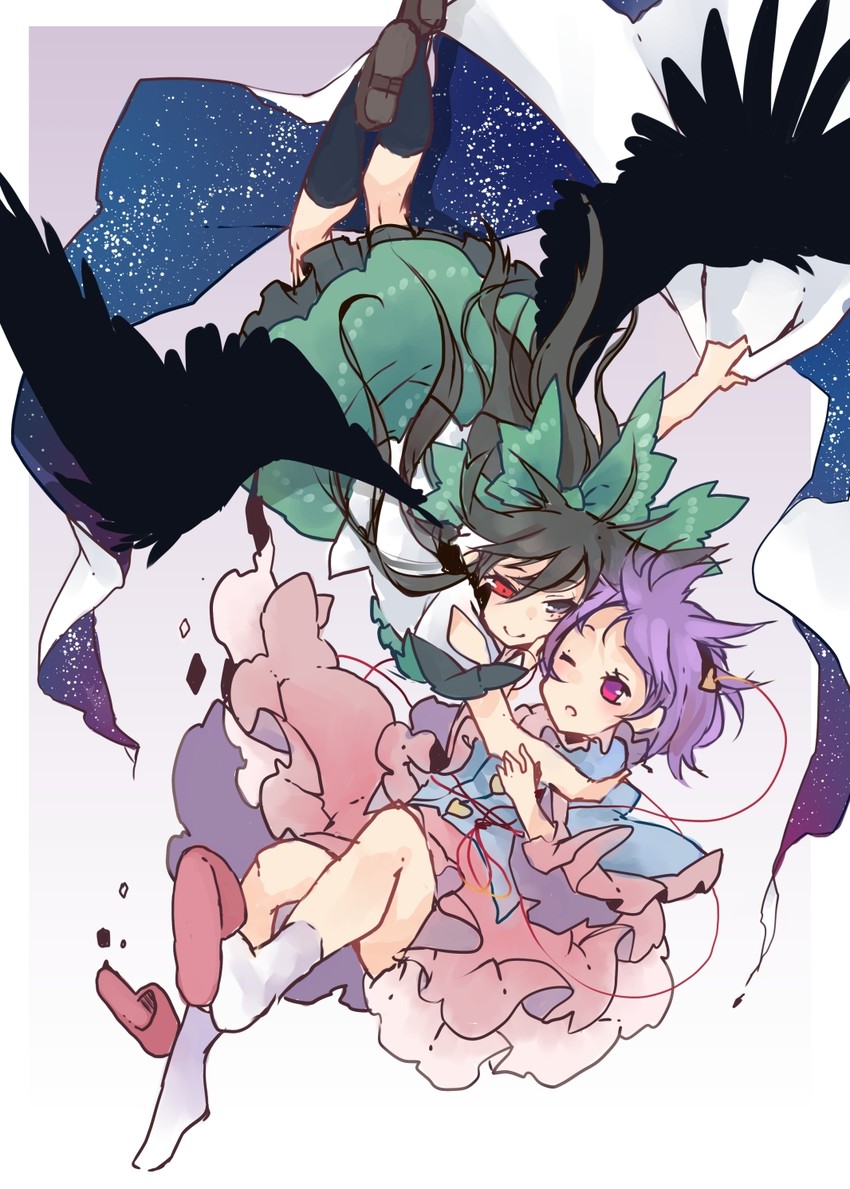 komeiji satori and reiuji utsuho (touhou) drawn by toutenkou
