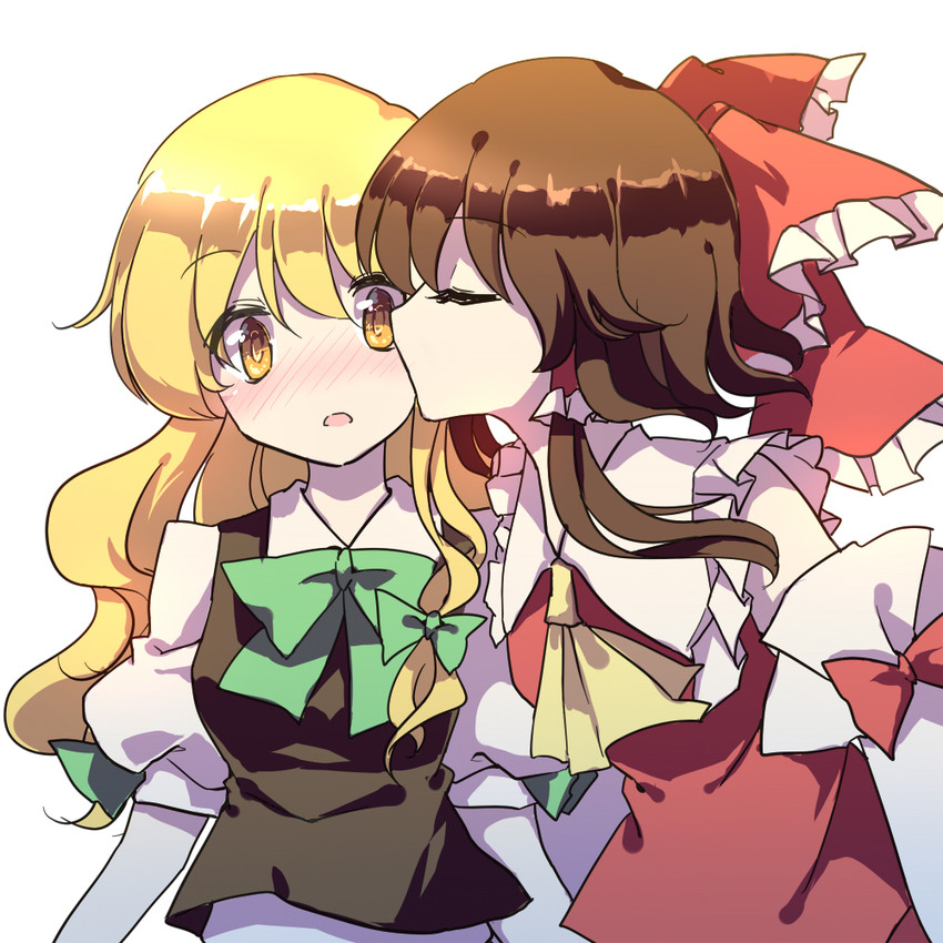 hakurei reimu and kirisame marisa (touhou) drawn by dena.ei