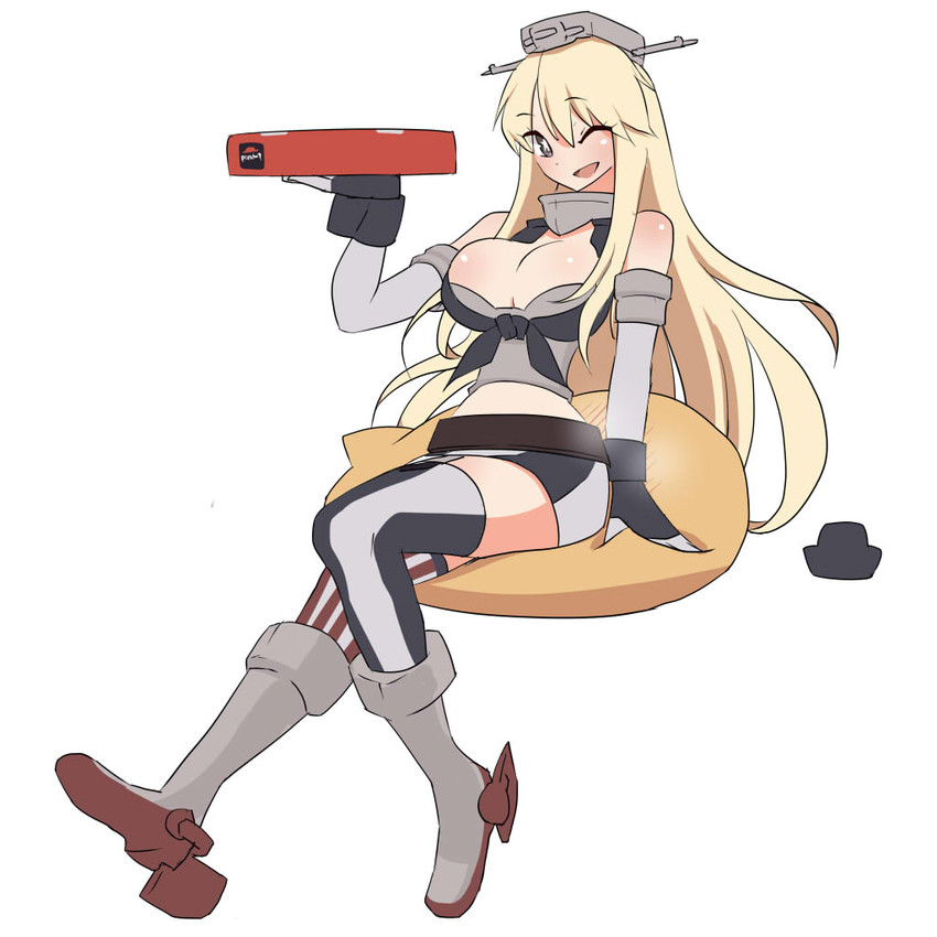 iowa and cheese-kun (kantai collection and 1 more) drawn by uni_(gugurutan)