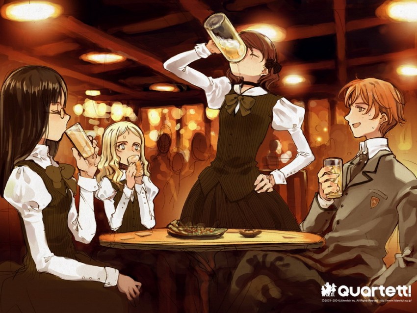 charlotte francia, juni argiano, li shuhua, and phill junhers (quartett!) drawn by oyari_ashito