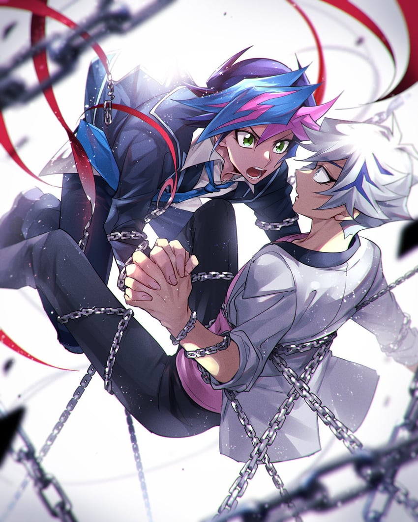 fujiki yusaku and kogami ryoken (yu-gi-oh! and 1 more) drawn by mayona_(mayona1poke)