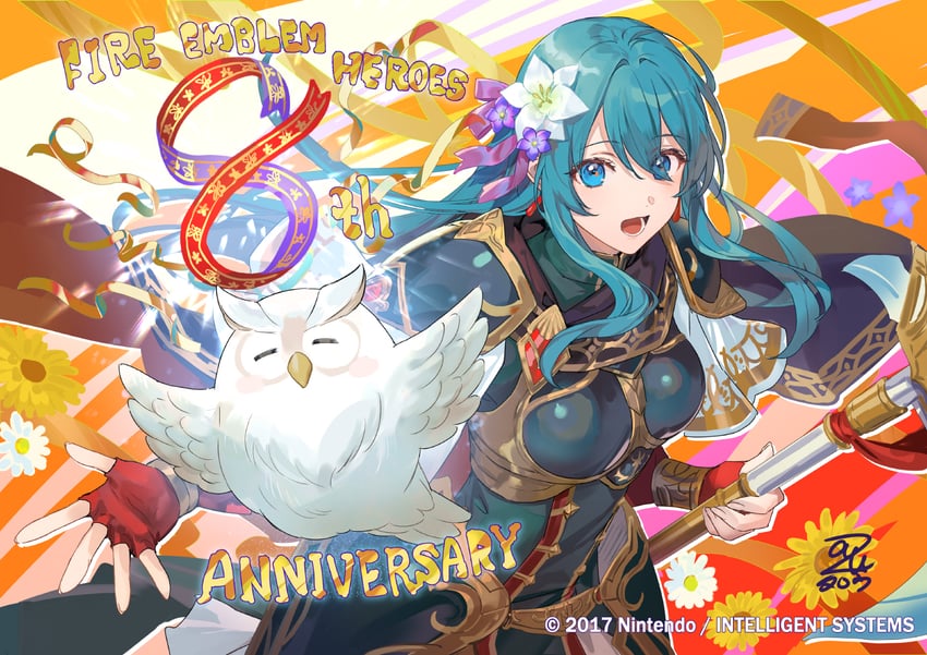 eirika and feh (fire emblem and 2 more) drawn by azu-taro
