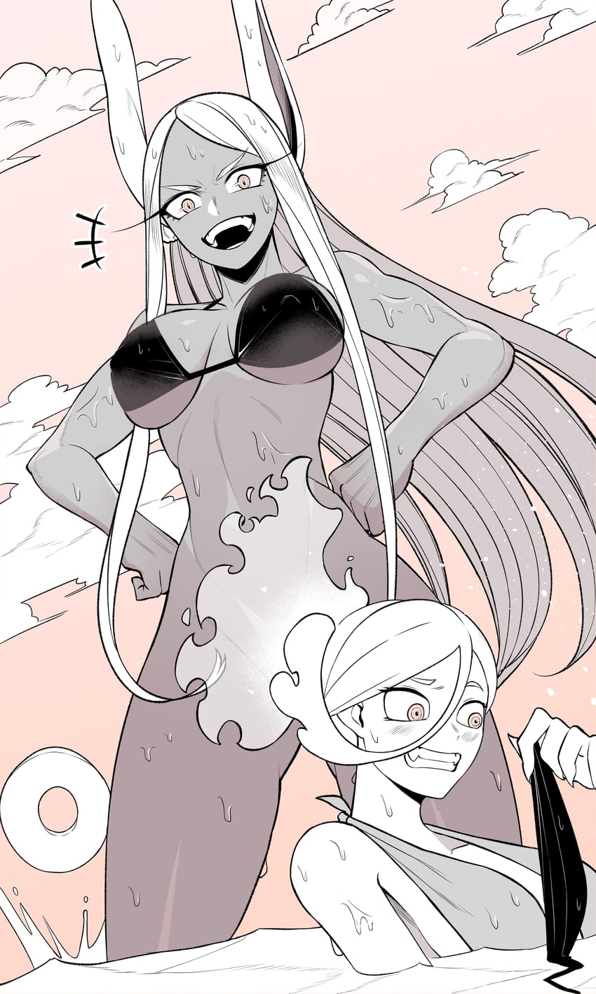 mirko and burnin (boku no hero academia) drawn by kopam