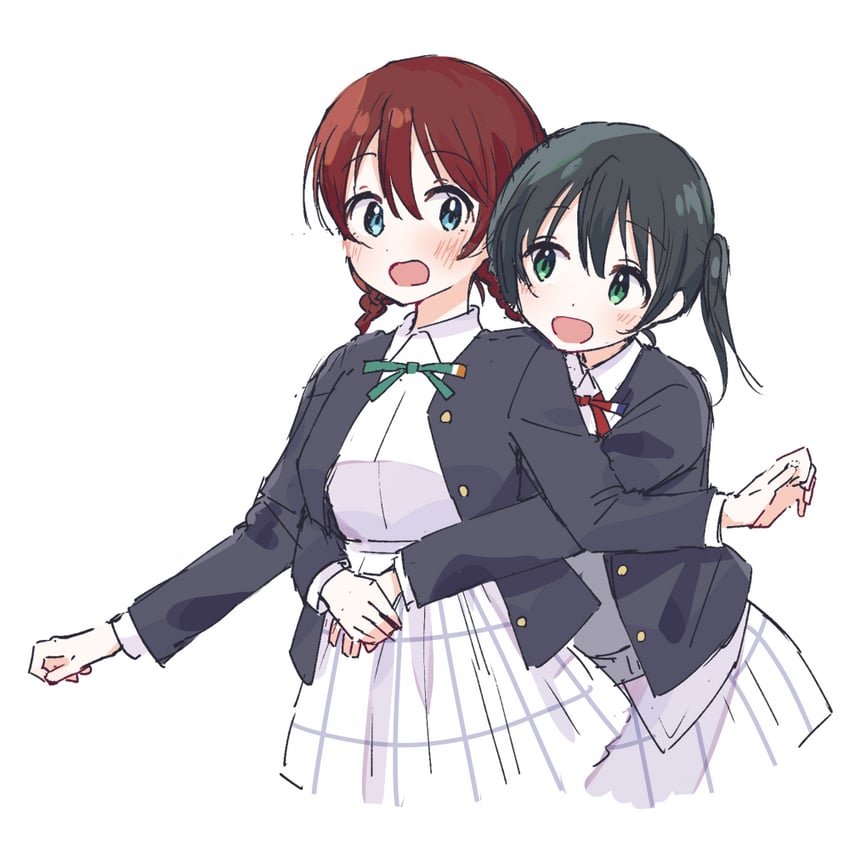 takasaki yu and emma verde (love live! and 1 more) drawn by watanabe_nako