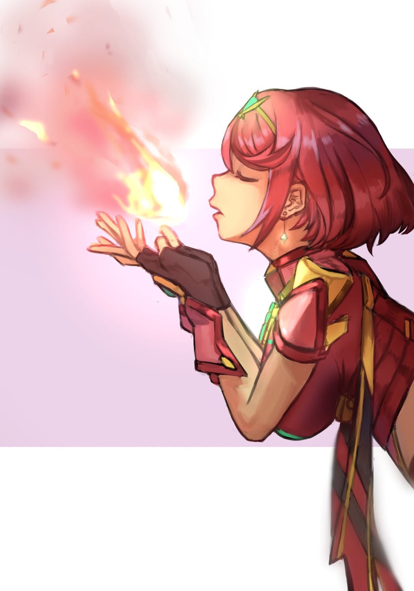 pyra (xenoblade chronicles and 1 more) drawn by r123