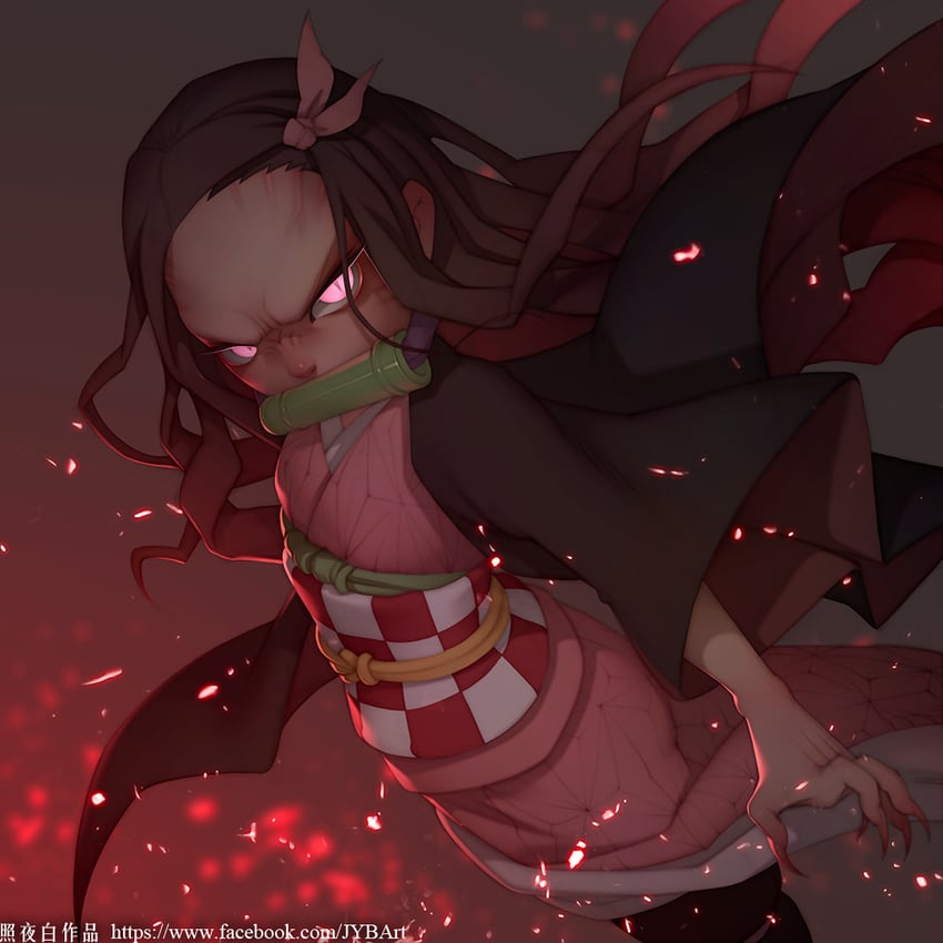 kamado nezuko (kimetsu no yaiba) drawn by zhaoyebai