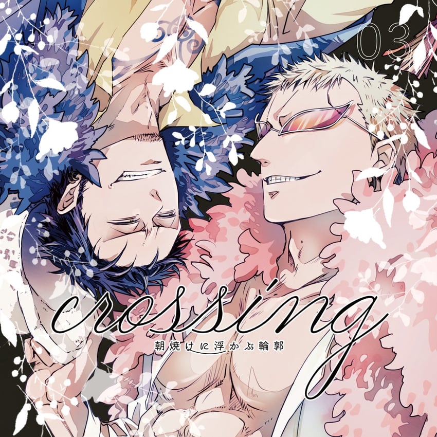 trafalgar law and donquixote doflamingo (one piece) drawn by naoko-sea