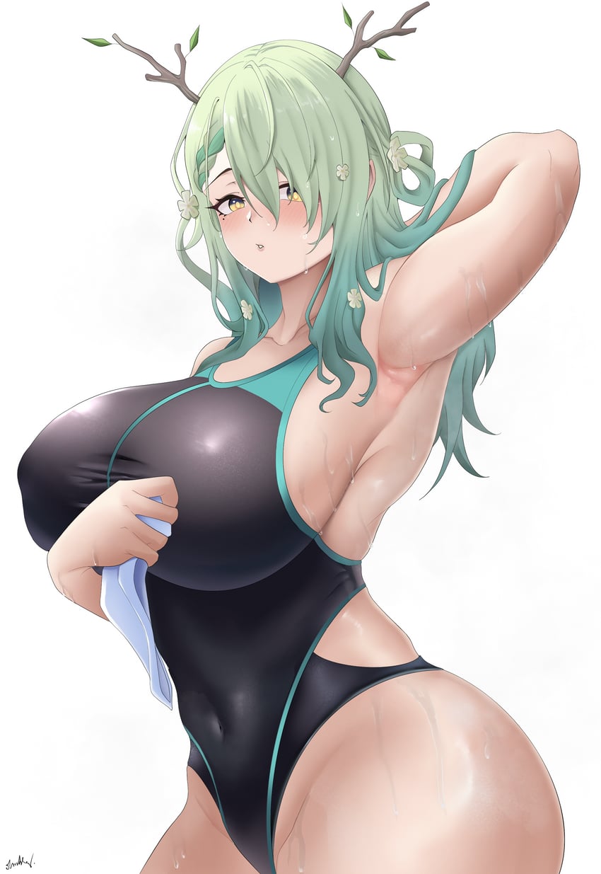 ceres fauna (hololive and 1 more) drawn by thanaphondeech1