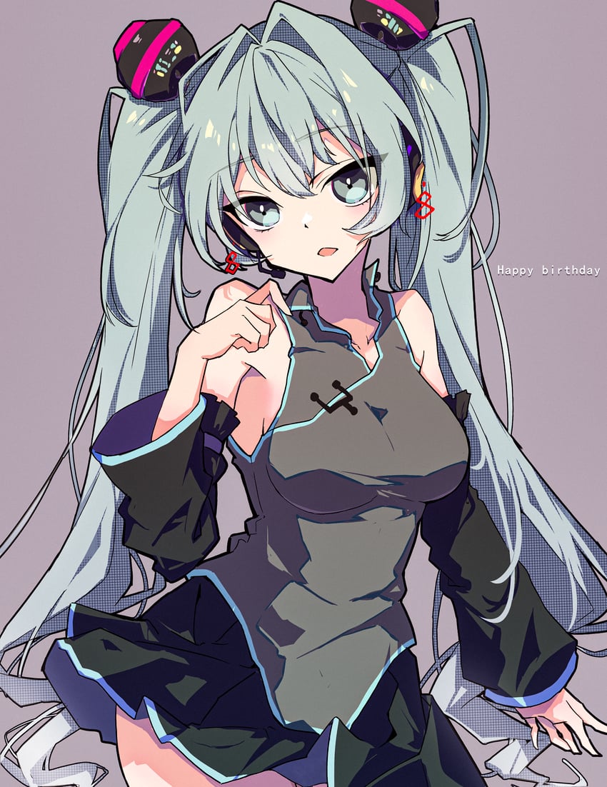 hatsune miku (vocaloid and 1 more) drawn by zhong_xiansheng