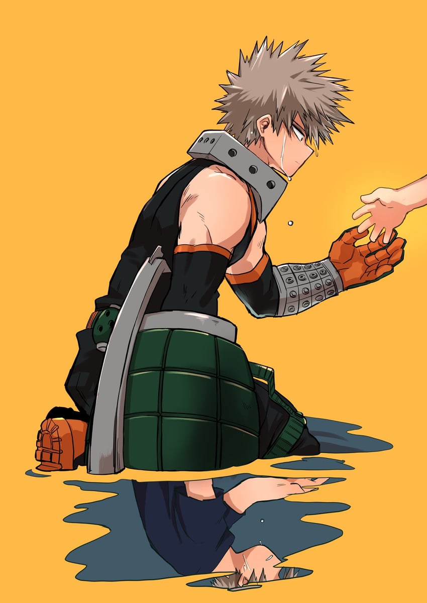 midoriya izuku and bakugou katsuki (boku no hero academia) drawn by chiyaya