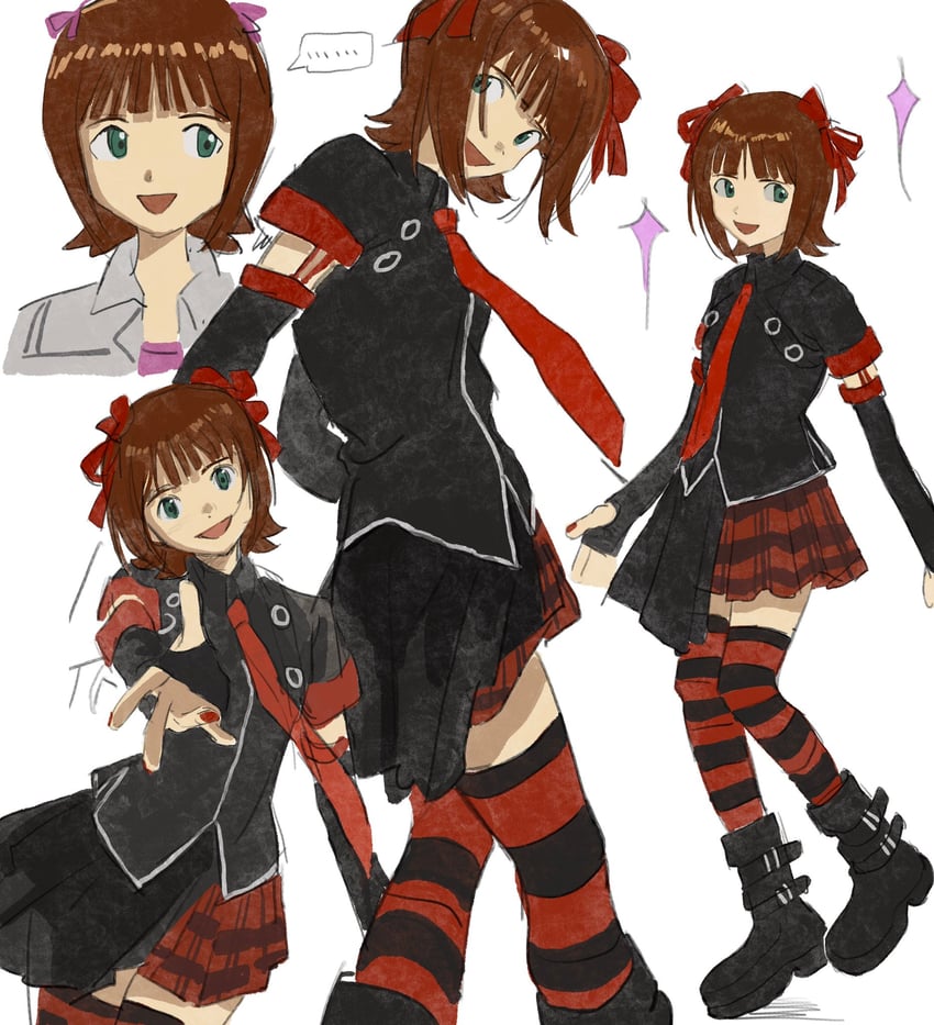 amami haruka, nonowa, and dark haruka (idolmaster and 1 more) drawn by aeo444