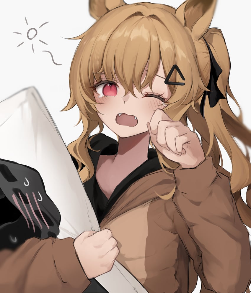 doctor and ceobe (arknights) drawn by hyakutarou_(momotar0_4)