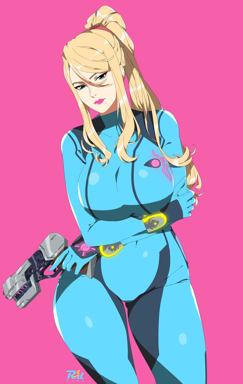 samus aran (metroid) drawn by r3dfive