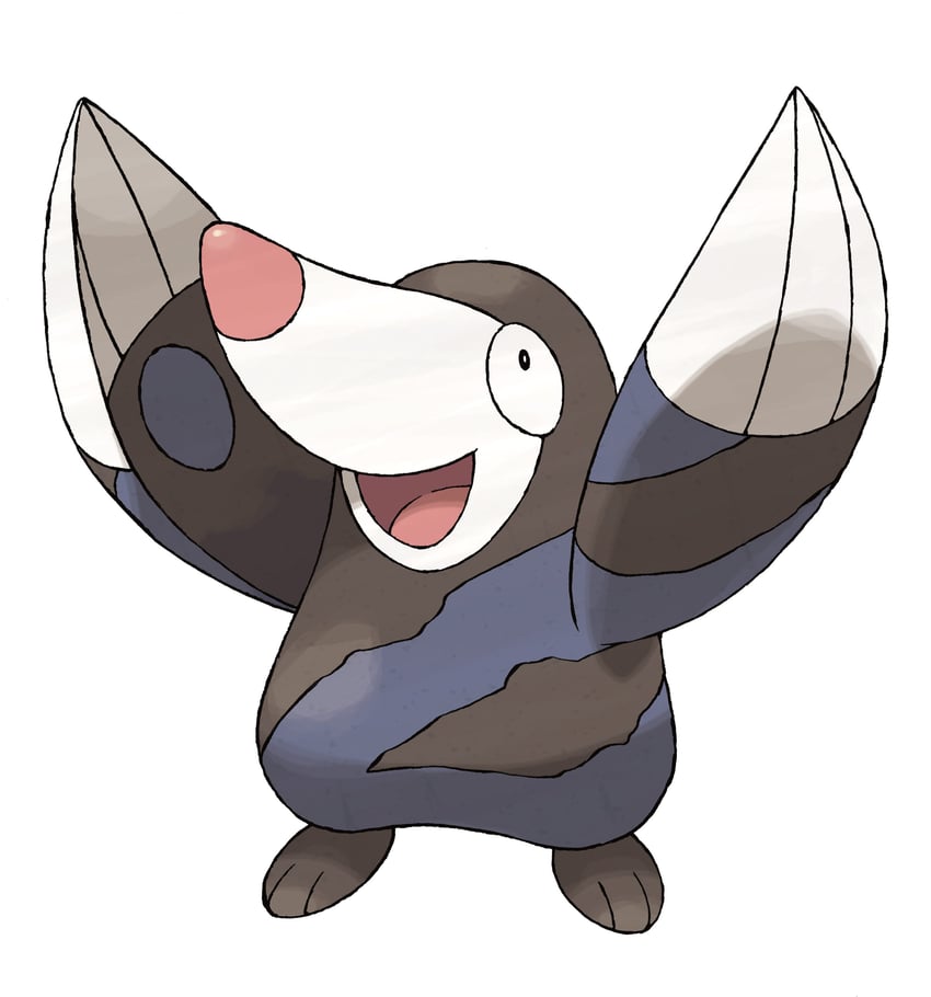drilbur (pokemon and 1 more) drawn by sugimori_ken