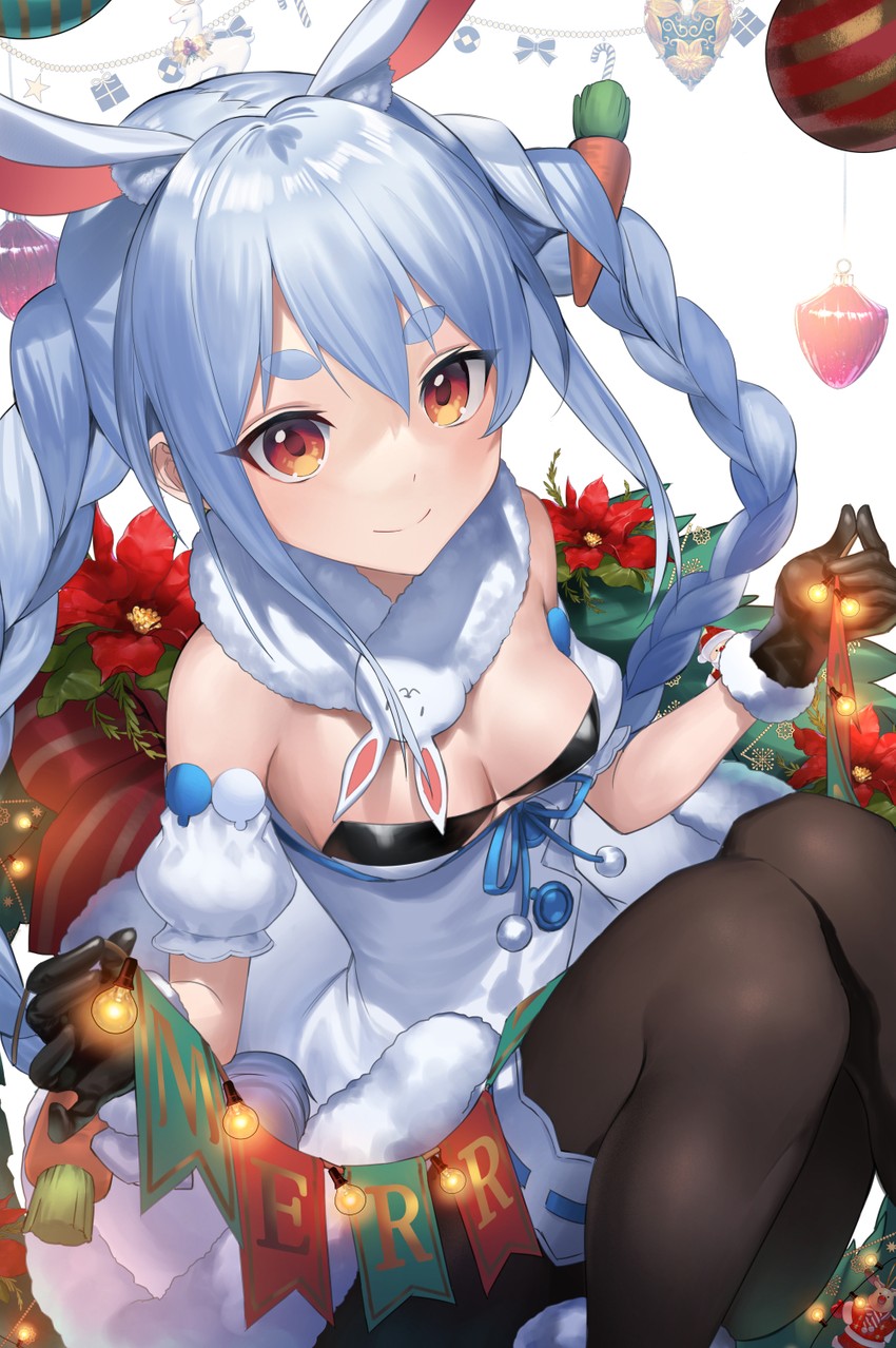 usada pekora and don-chan (hololive) drawn by mamima