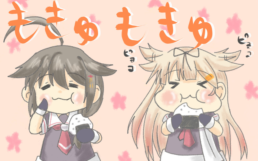 shigure, yuudachi, shigure kai ni, and yuudachi kai ni (kantai collection) drawn by taisa_(kari)