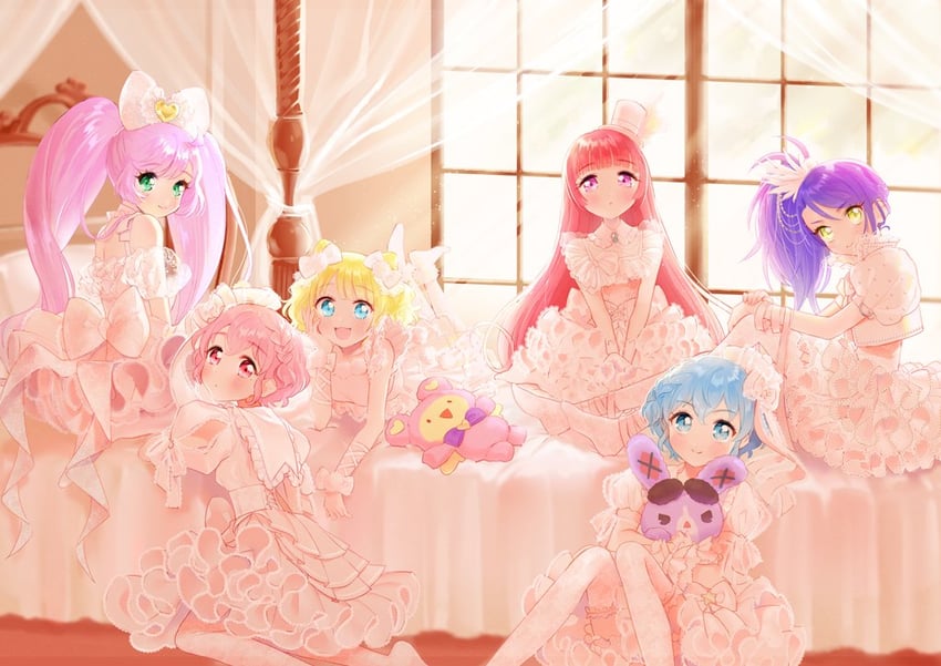 manaka laala, minami mirei, reona west, dorothy west, toudou shion, and 3 more (pretty series and 1 more) drawn by oshiri_(o4ritarou)