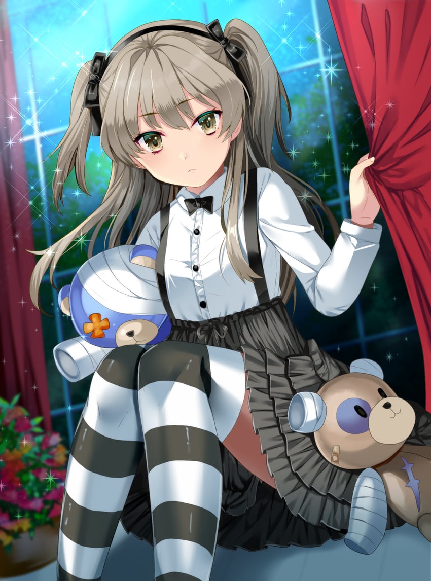 shimada arisu and boko (girls und panzer) drawn by uzura_(moimoi)