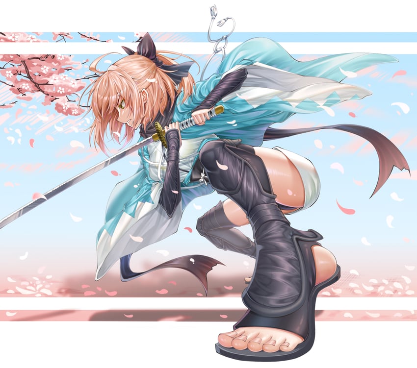 okita souji (fate and 2 more) drawn by user_xjse7283