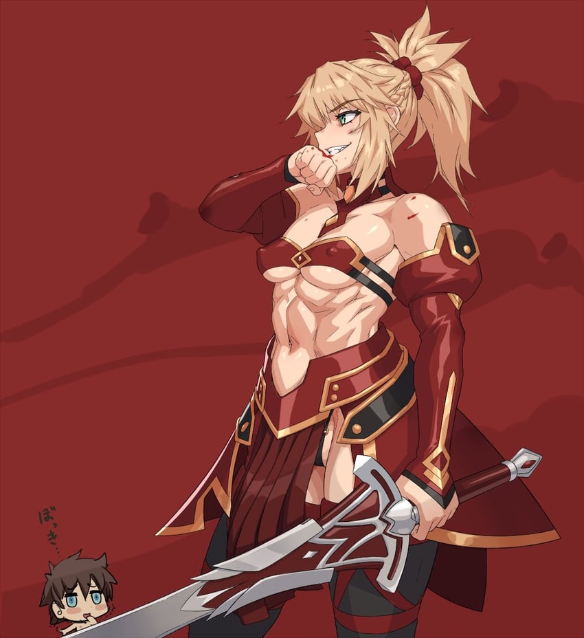 fujimaru ritsuka and mordred (fate and 1 more) drawn by mikoyan