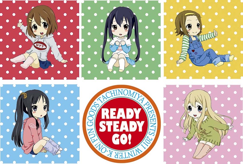 akiyama mio, nakano azusa, hirasawa yui, tainaka ritsu, and kotobuki tsumugi (k-on!) drawn by fumitani_yasunori