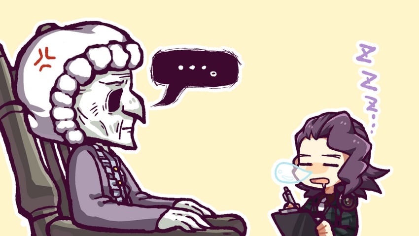 nugget, employee, and old lady (project moon and 1 more) drawn by hatake_shimeji