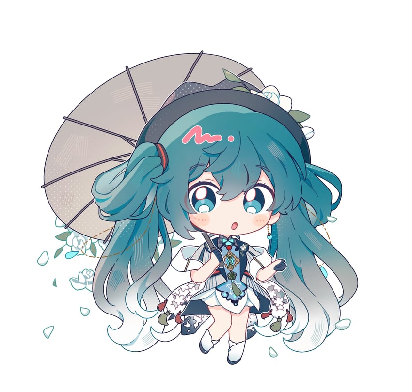 hatsune miku (vocaloid and 1 more) drawn by inomo_(qimoshu)