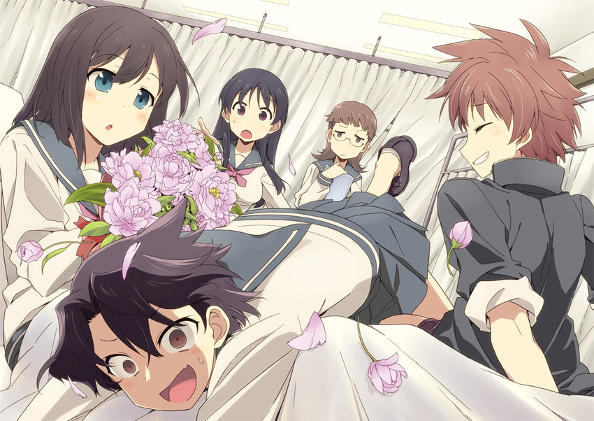 onjouji toki, shimizudani ryuuka, eguchi sera, funakubo hiroko, and nijou izumi (saki) drawn by tsuchinoko_(muni_muni)
