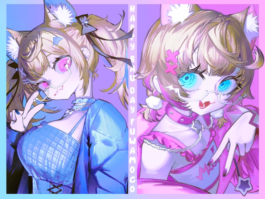 fuwawa abyssgard and mococo abyssgard (hololive and 1 more) drawn by pungson_mori