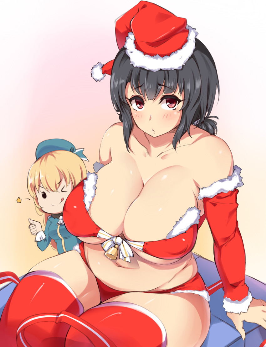 atago and takao (kantai collection) drawn by moisture_(chichi)