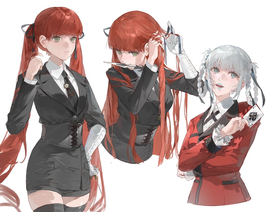 momobami kirari and felicita (kakegurui and 1 more) drawn by jane_(251609647)