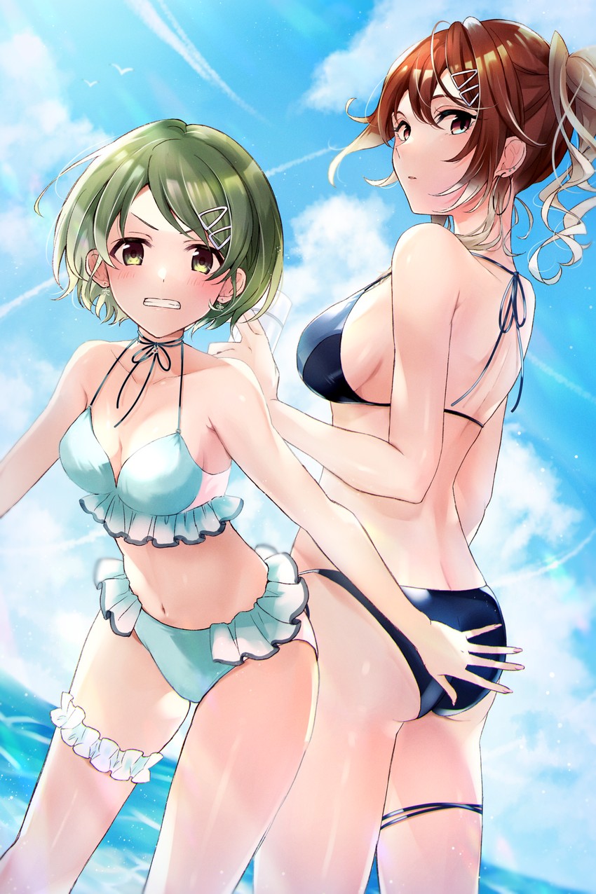 nanakusa nichika and aketa mikoto (idolmaster and 1 more) drawn by kumano09_(yaecha0)