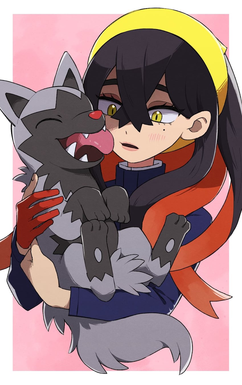 carmine and poochyena (pokemon and 1 more) drawn by mira_(miramita8727)