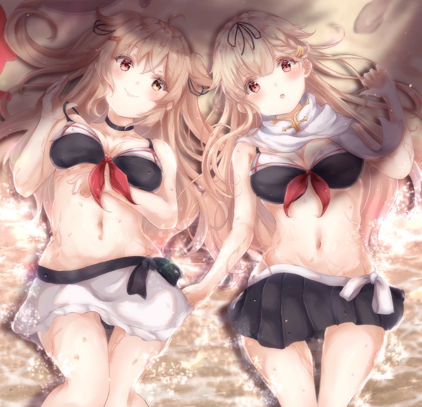yuudachi, yuudachi kai ni, murasame, and murasame kai ni (kantai collection) drawn by sa-ya2